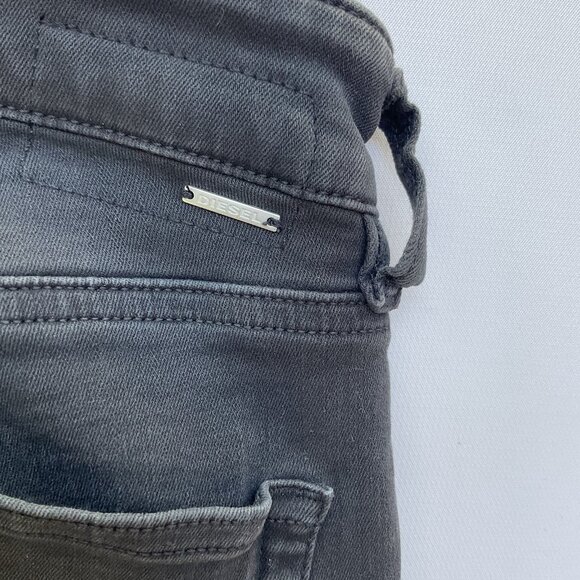 Diesel Women’s Slandy Ankle Super Slim Skinny Jeans 084TV Black Size W27 - Picture 13 of 13